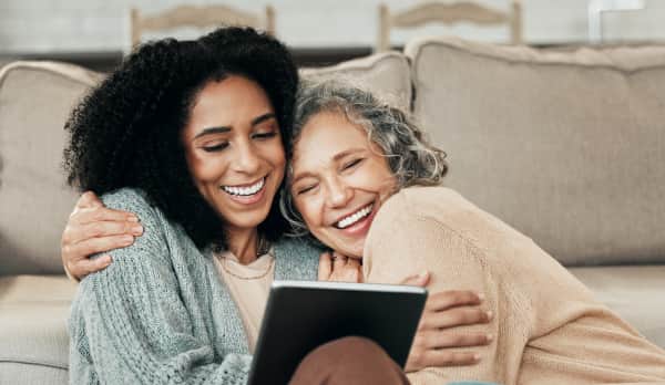 Mother caring for her daughter