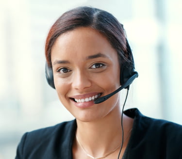 Smiling female receptionist