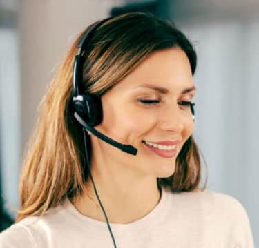 person answering phone